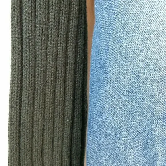 KIKIT Maurice Sasson Denim Shacket Jacket Size Small Ribbed Sleeve - Picture 8 of 10